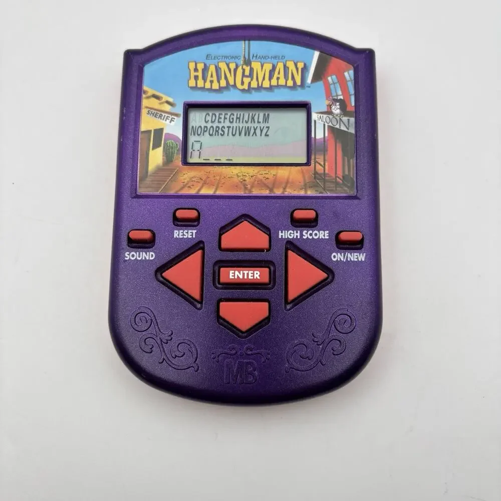 2002 Milton Bradley Hangman Handheld Electronic Game VINTAGE TESTED Works Great!